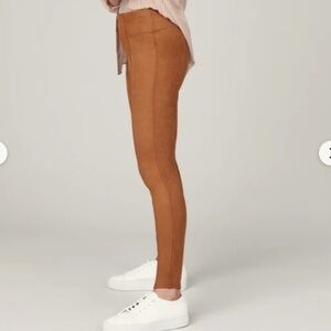 Spanx Faux Suede Leggings Tan Brown Size Large